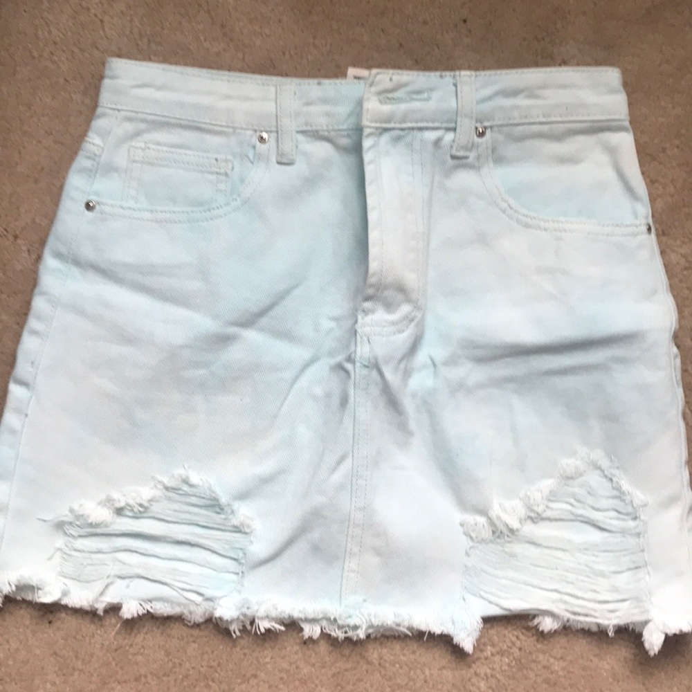 Turquoise jean skirt